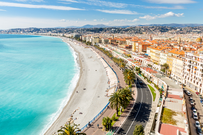Nice - Promenade anglaise sur la Côte d'Azur