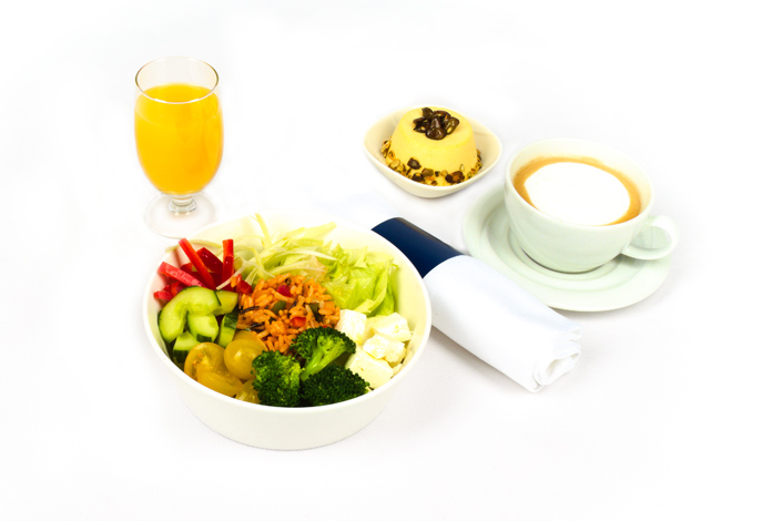Gourmet menu - menu vegetariano freddo servito a bordo dei voli Czech Airlines